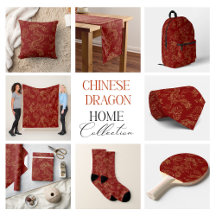 Chinese Dragon Pattern Home Accents Collection