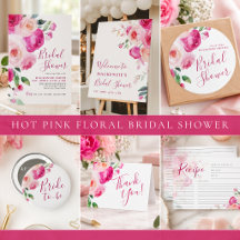 Hot Pink Floral Bridal Shower