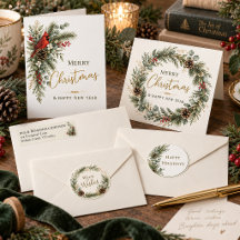 Winter Botanica Holiday Stationery