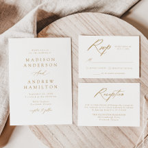 Elegant Gold Calligraphy Wedding Collection
