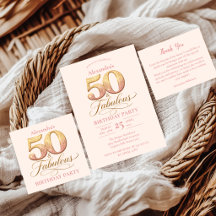 Rose Gold Elegant 50th Birthday