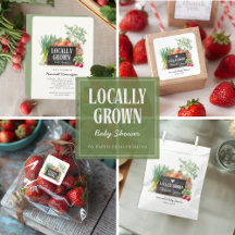 Locally Grown Rustic Chalkboard Baby Shower 