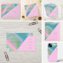 Elegant Pink Holographic Business Collection