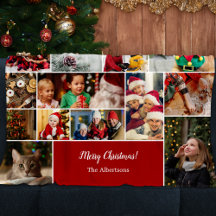 Christmas Holiday Monogrammed Multiphoto Collage