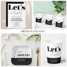 🖤Black & White Chic Elegant Birthday Collection 2