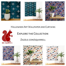 Fun Halloween Wallpaper and Curtains