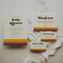 Retro 60s Vintage Baby Shower