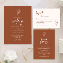 Boho Botanicals Terracotta Wedding Collection