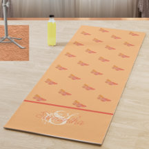 Apricot background butterfly pattern 