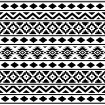 Aztec Essence III Black on White