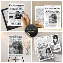 Black & White Newspaper Wedding