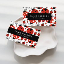Red Ladybugs Business Cards Collection