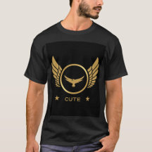 Gold Eagle Image with Wings - T-shirts Collections