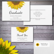 Class of 2026 Botanical Sunflower Graduation 