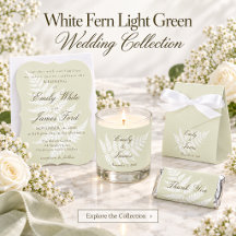 White Fern Light Green Wedding Collection