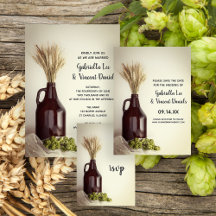 Growler, Hops and Wheat Brewery Wedding