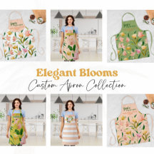 Elegant Blooms Custom Apron Collection