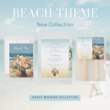 Seaside Theme Wedding Cards
