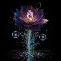 Aetheric Genesis: Cosmic Floral Art