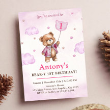 Pink Teddy Bear Birthday 1