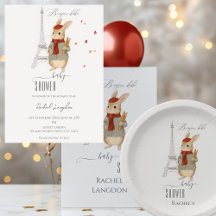 Bonjour Bebe French Rabbit Baby Shower