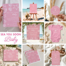 Sea You Soon Baby Pink Girl Baby Shower