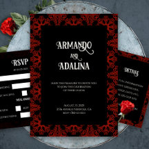 Gothic Red and Black Wedding