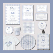 Blue Little Man Bow Tie Baby Shower Collections