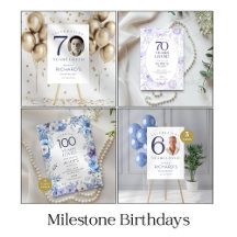 Milestone Birthday Invitations & Stationery