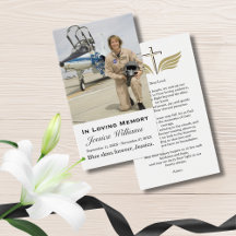 Modern Funeral & Memorial Photo Cards
