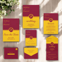 Elegant Luxury Burgundy And Gold Monogram Wedding