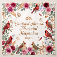 Cardinal Themed Memorial Keepsakes  