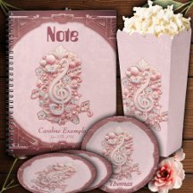 Harmony in pink, a majestic, stylized treble clef.