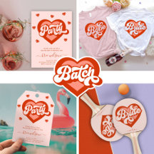 Retro Heart Bride Bachelorette Party