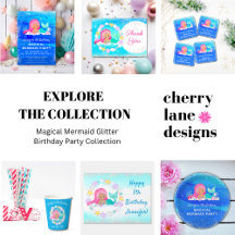 Magical Mermaid Glitter Birthday Party Collection