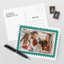 Festive Postage Red and Green Christmas