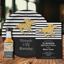 GOLD RACE HORSE DERBY BIRTHDAY COLLECTION