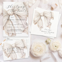 White Bow She's Tying The Knot Bridal Shower