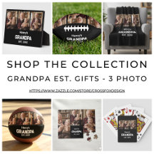 Grandpa Est. Name Year 3 Photo Gifts