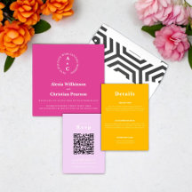 vibrant orange pink and lilic wedding suite 