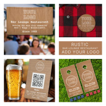 Rustic Bar Lounge Restaurant - Add Your Logo