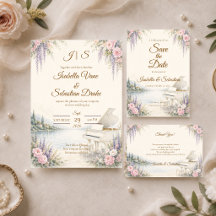 Luxurious Lakeside Piano Romance Wedding