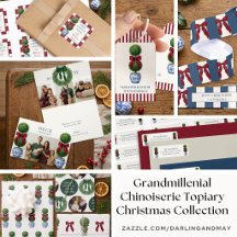 Grandmillennial Chinoiserie Topiary Holiday