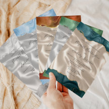 Elegant Agate and Silk Wedding Invitations