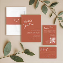 Simple Minimalist Terracotta Wedding