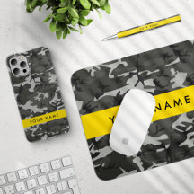 Gray Camouflage Pattern Yellow Collection