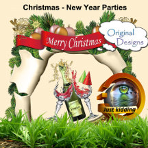 Mixed Christmas - New Year Party invites and Gifts