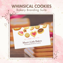 Whimsical Cookies Watercolor Bakery Branding Suite