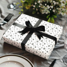 Christmas Holiday Snowflake Pattern Gift Wrapping