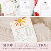 Predictions and Advice Baby Shower Game